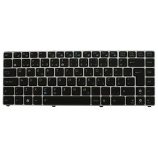 Teclado Asus UL20 | VX6 | EeePC 1201 | EeePC 1215 - Teclas Pretas c/Moldura Prata 