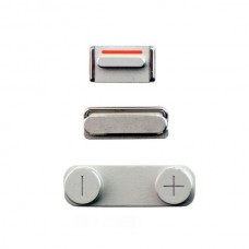 Set de Botões (ON/OFF, Volume e Silencio) iPhone 5S Prateado 