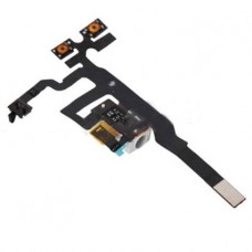 Flex Cable com conector de auriculares, botões de volume e microfone iPhone 4S Branco