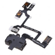 Flex cable com Conector para Auriculares / Audio Jack e Botões de Volume iPhone 4 Preto