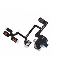 Flex cable com Conector para Auriculares / Audio Jack e Botões de Volume iPhone 4 Branco