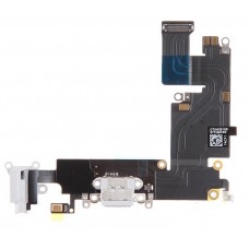 Flex Cable com Conector de Carga, Conector Audio Jack / Auriculares e Microfone para iPhone 6 Plus Branco