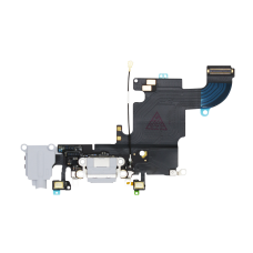 Flex Cable com Conector de Carga, Conector Audio Jack / Auriculares e Microfone para iPhone 6S Branco	