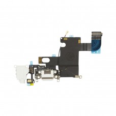 Flex Cable com Conector de Carga, Conector Audio Jack / Auriculares e Microfone para iPhone 6 Branco